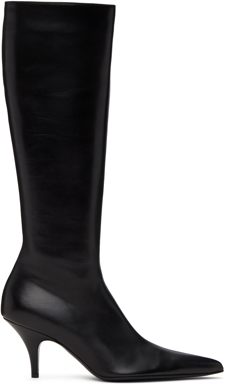 Black Sling Tall Boots