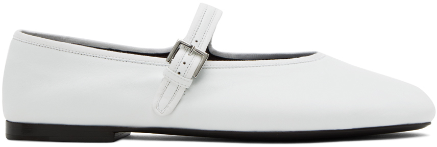 The Row White Boheme Ballerina Flats