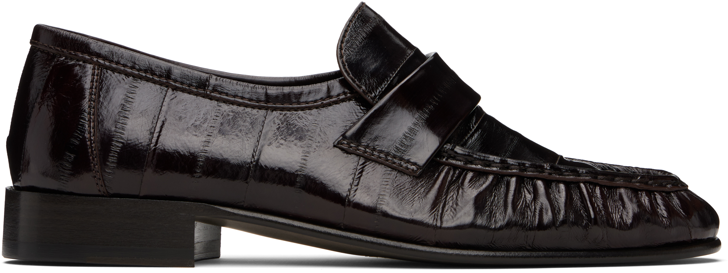 The Row Brown Soft Loafers In Black