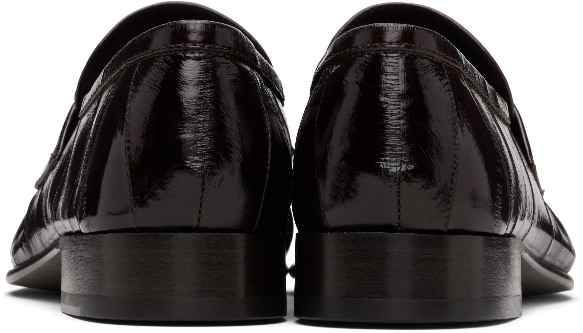 The Row Brown Soft Loafers In Black