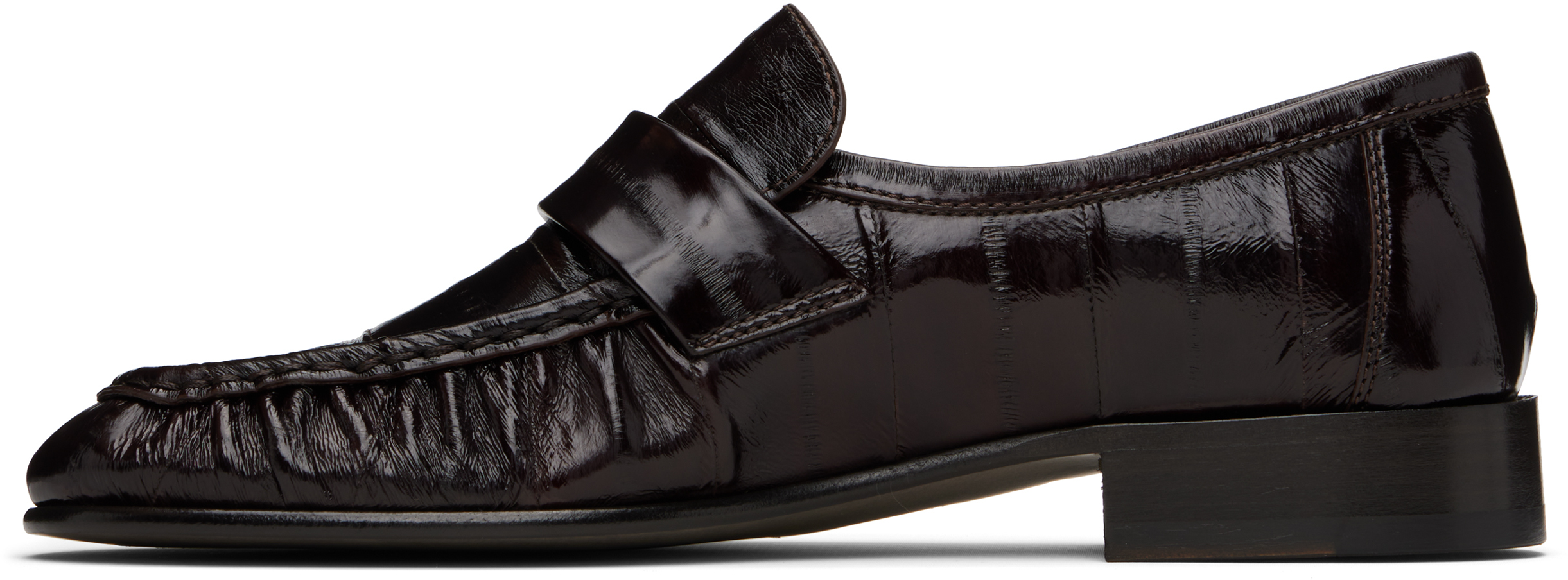 The Row Brown Soft Loafers In Black