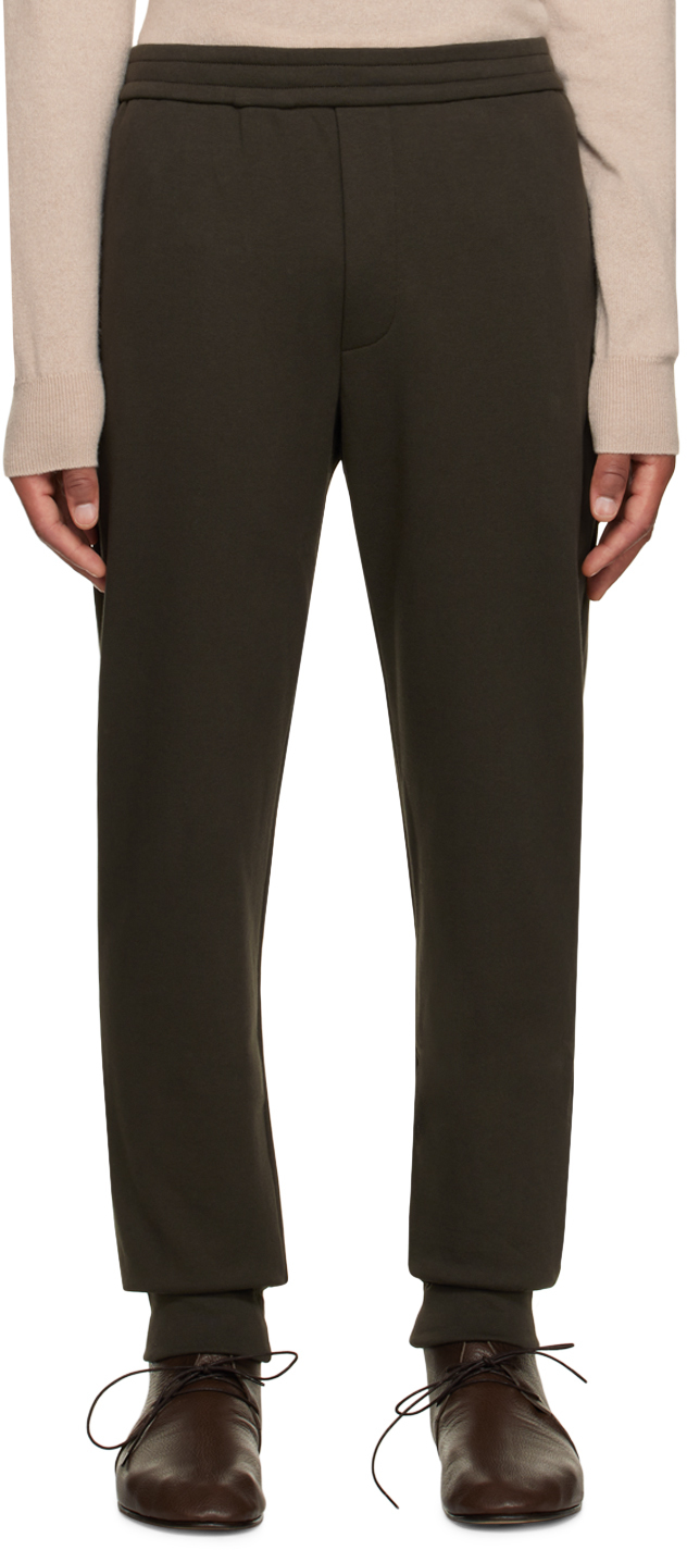 Shop The Row Brown Edgar Sweatpants In Dovetail
