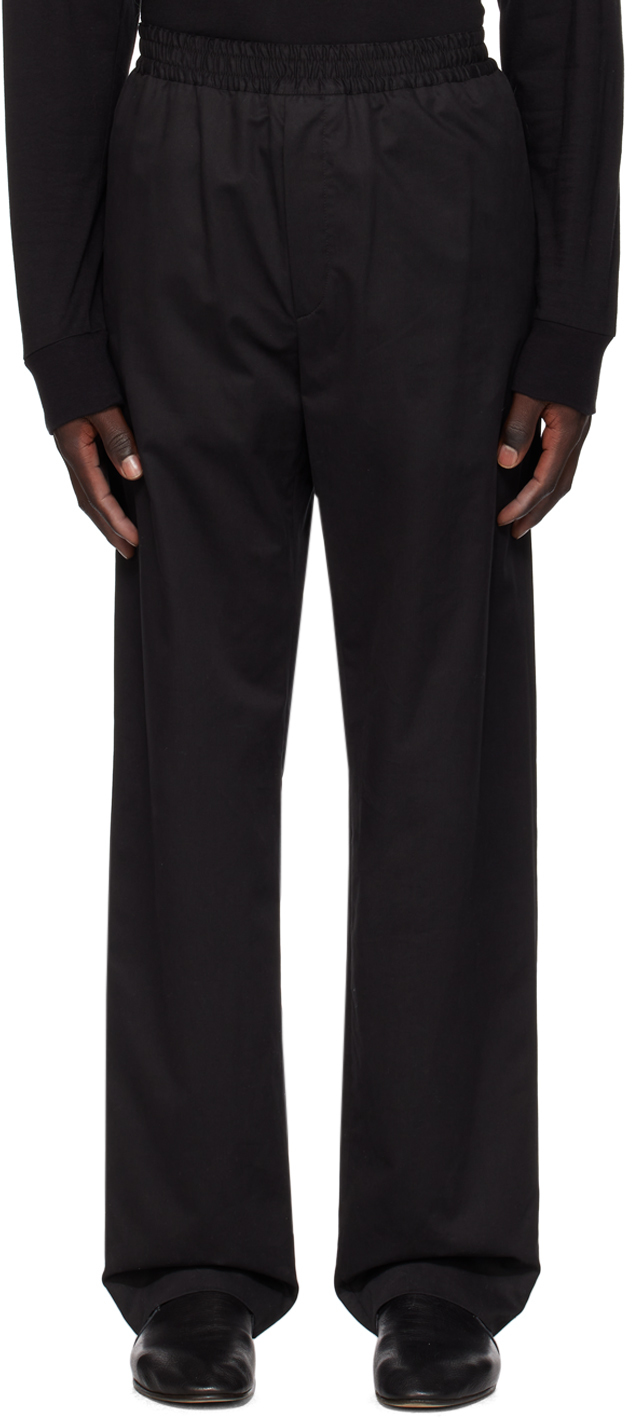 パンツ The Row FW23 The Row Trousers Black (7368 W2633BLK) Thilde Pant Black in Scuba – The Row