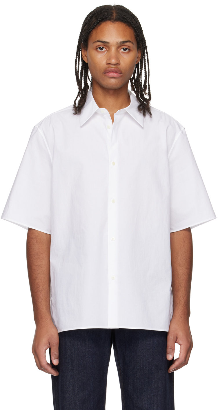 The Row Patrick Short-sleeve Shirt In White