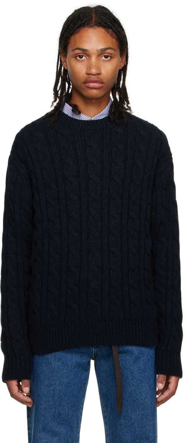Shop The Row Navy Aldo Sweater In Dark Navy