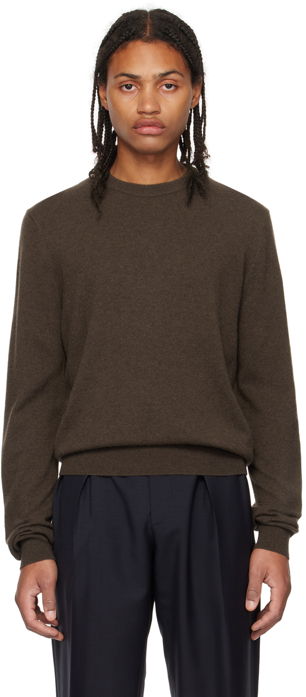 The Row Brown Benji Sweater In Dark Brown