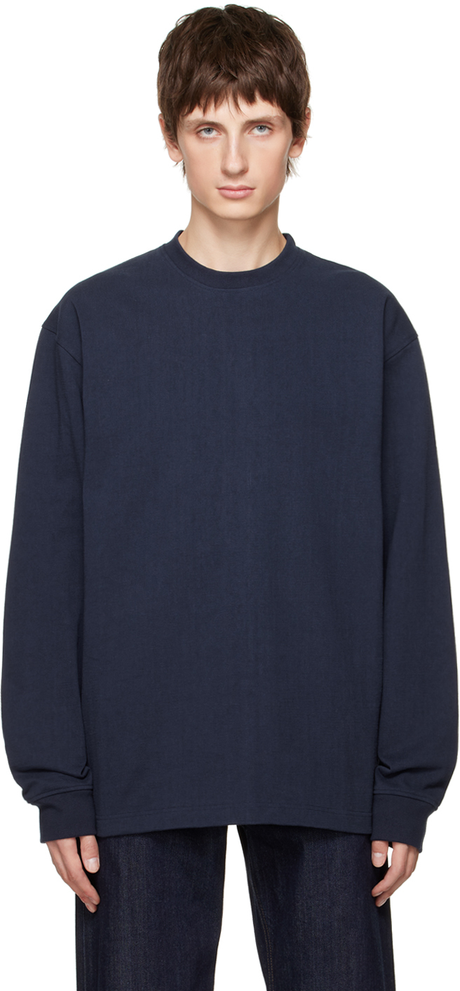 Navy Kirk Long Sleeve T-Shirt