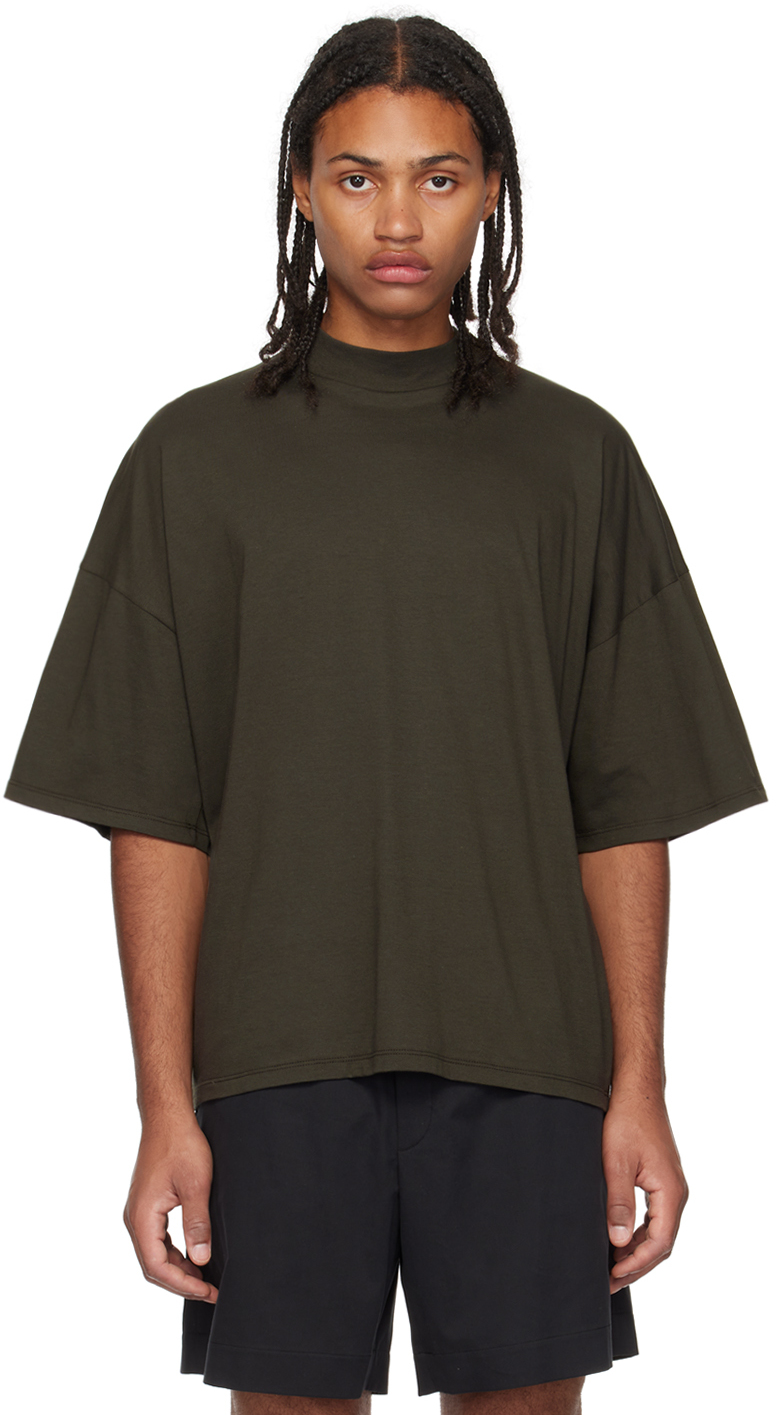 The Row Green Dustin T-shirt In Dovetail