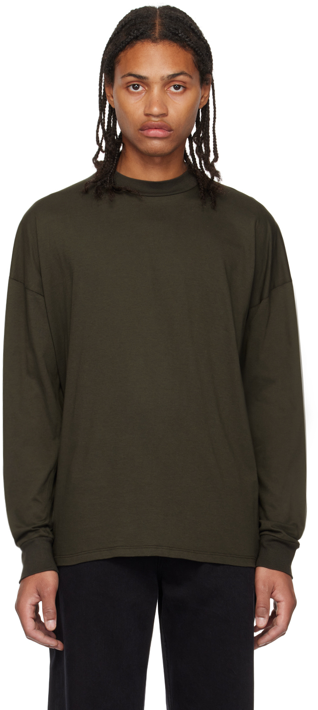 The Row Green Drago Long Sleeve T-shirt In Dovetail