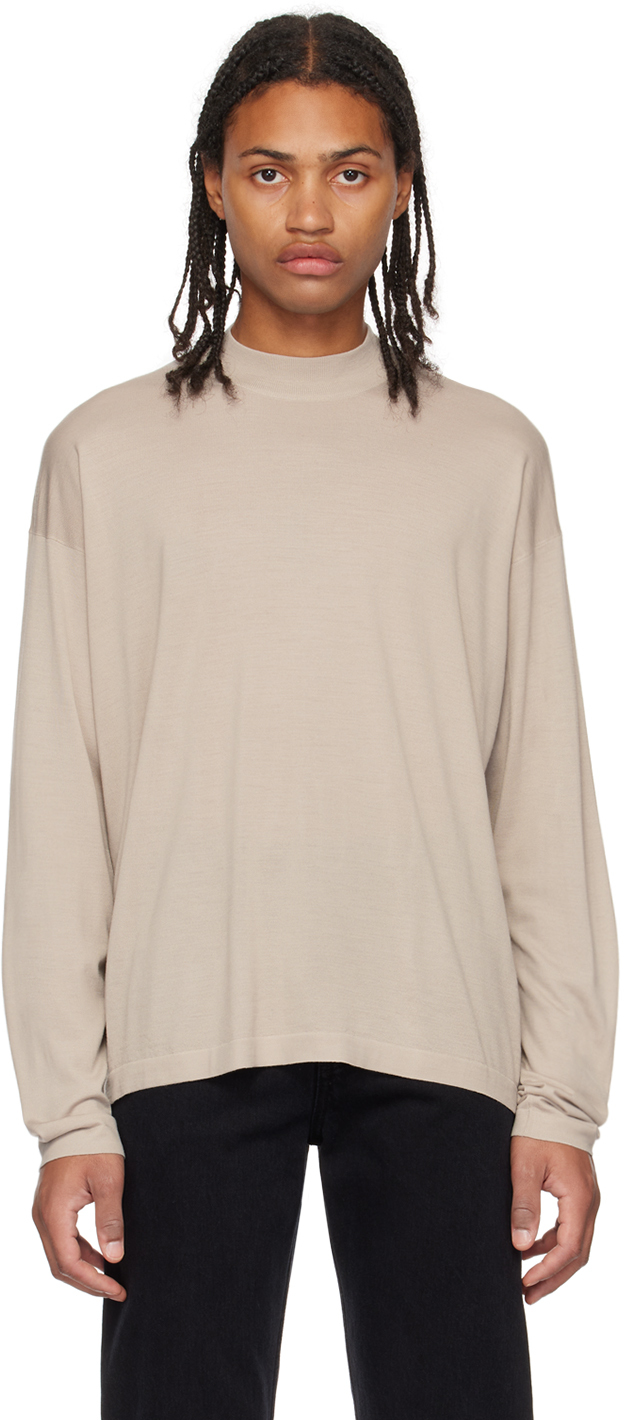 The Row Taupe Delsie Long Sleeve T-shirt