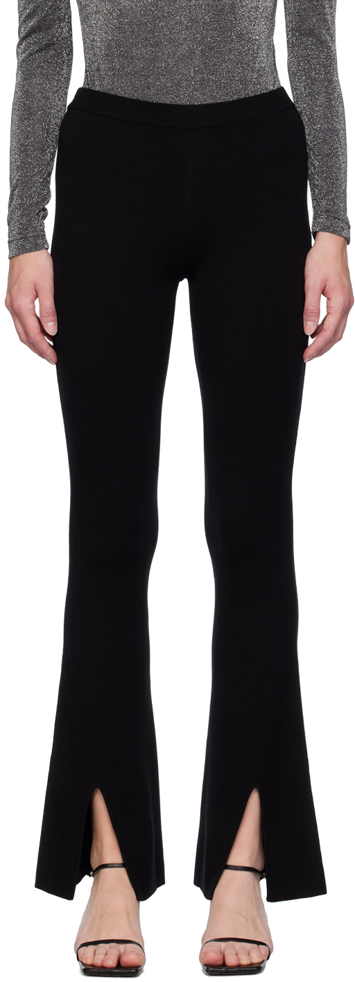 The Garment Marmont Flared Knitted Trousers In Black