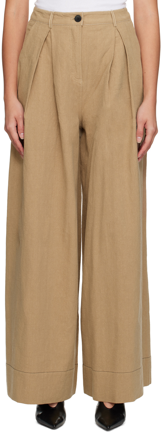 The Garment Beige Ankara Trousers In Trench 012