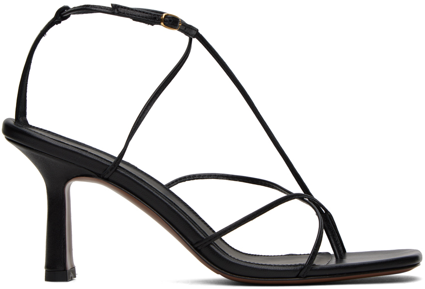 NEOUS: Black Alphard Heeled Sandals | SSENSE