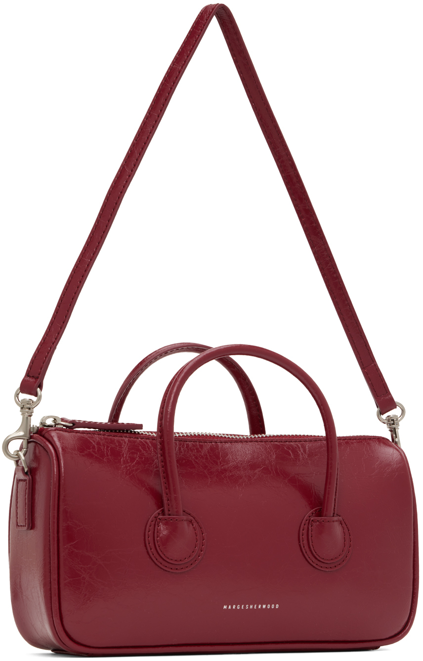 Marge Sherwood Red Crinkled Shoulder Bag
