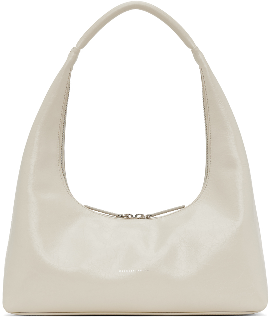 Marge Sherwood Piping Shoulder Bag in White