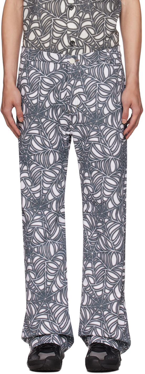 Maisie Wilen Gray Nebula Trousers In Web