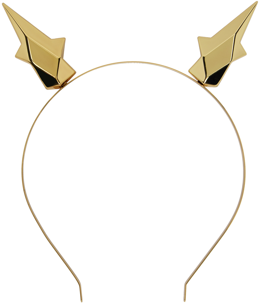 AREA Gold Star Stud Headband