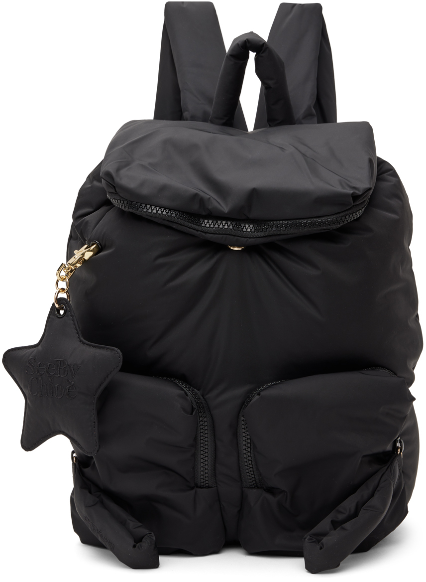 Black Joy Rider Backpack by See by Chloé on Sale