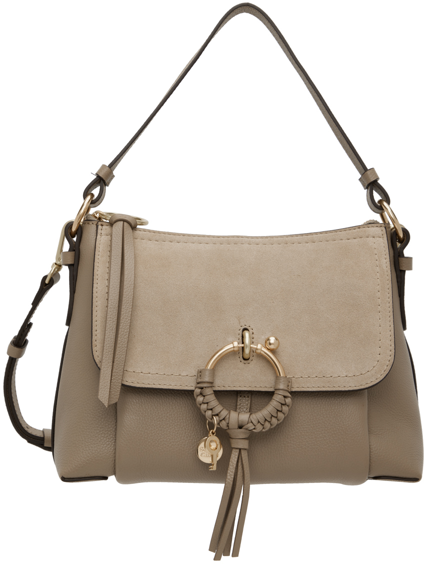See By Chloé Gray Small Joan Bag In 23w Motty Grey