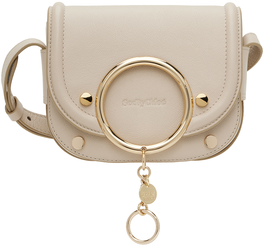 See by Chloé Beige Small Mara Crossbody Bag