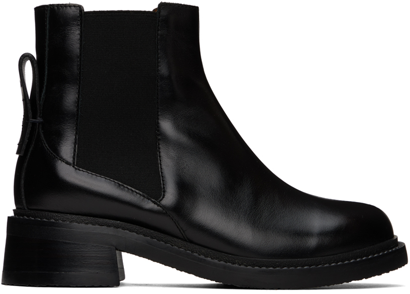 Shop See By Chloé Black Bonni Chelsea Boots In 999 Black/elastic