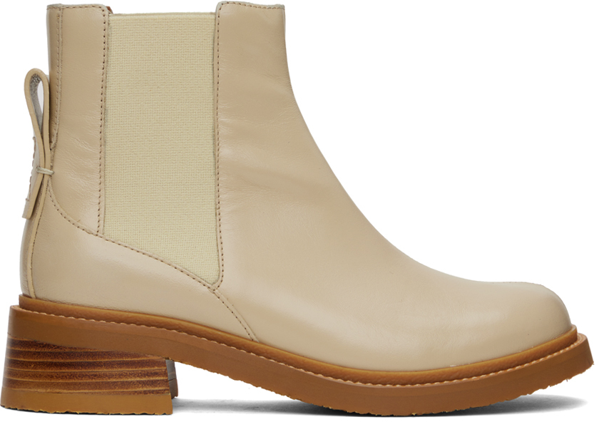 See By Chloé Off-white Mallory Chelsea Boots In 139 Ivory/elastic