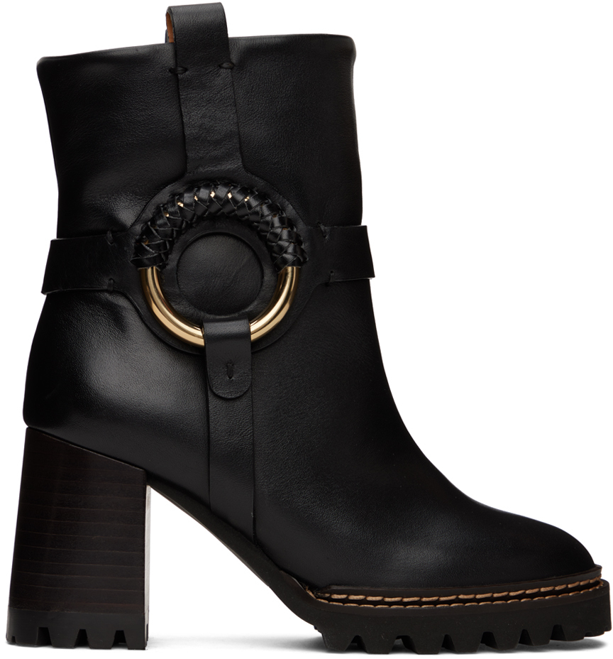 See By Chloé Black Hana Boots In 999 Black