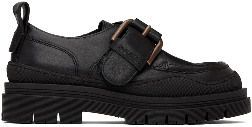 see by chloé black willow loafers