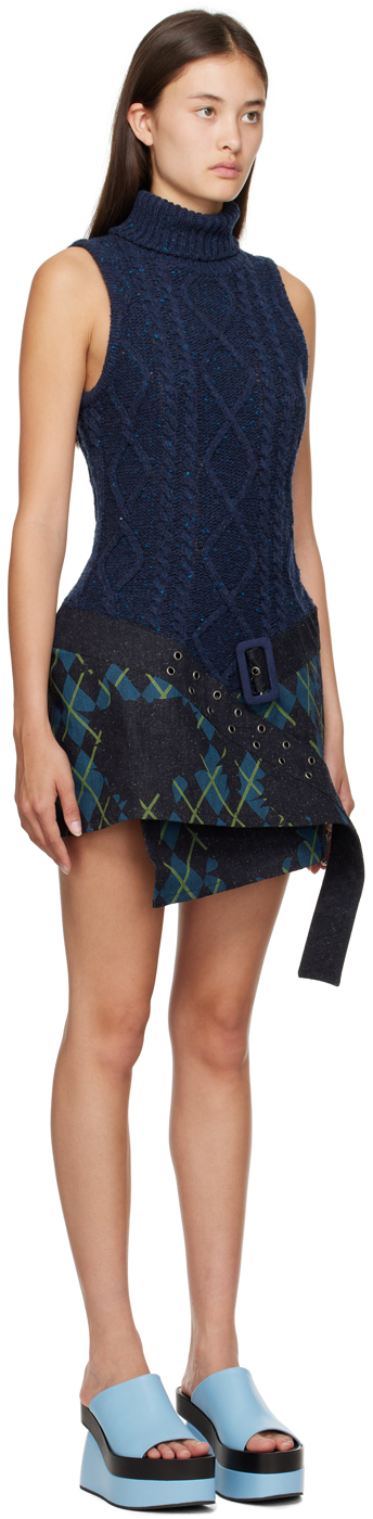 Shop Andersson Bell Navy Rahal Crofter Minidress
