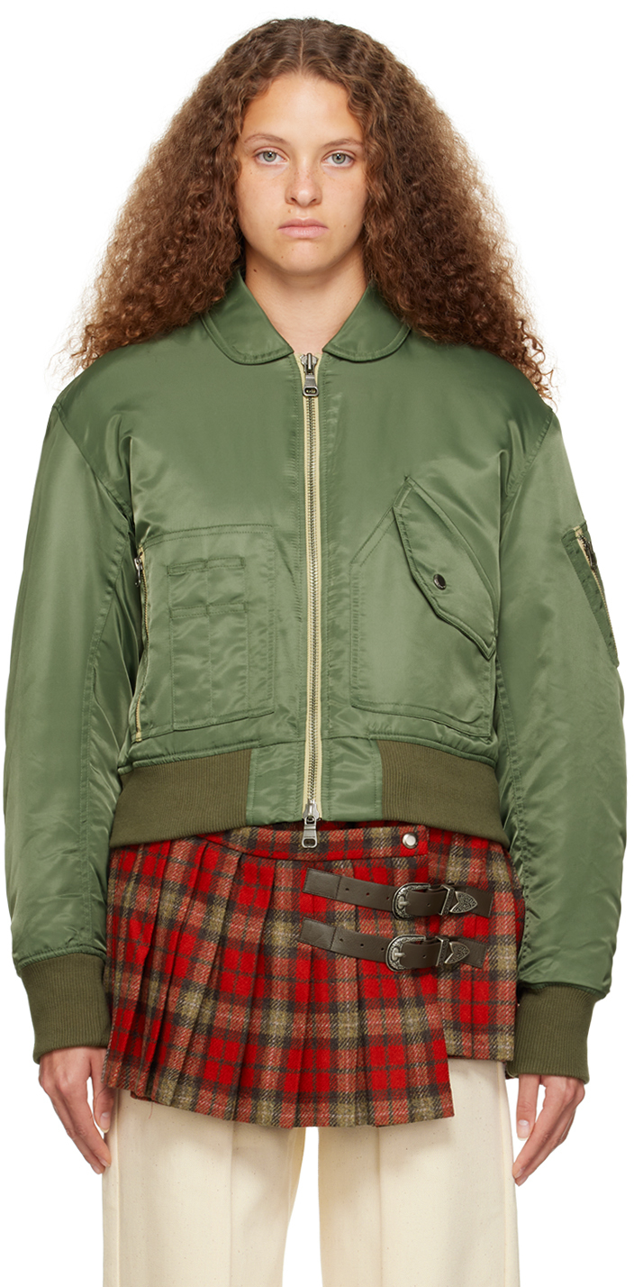 Andersson Bell Khaki Carlee Bomber Jacket In Green