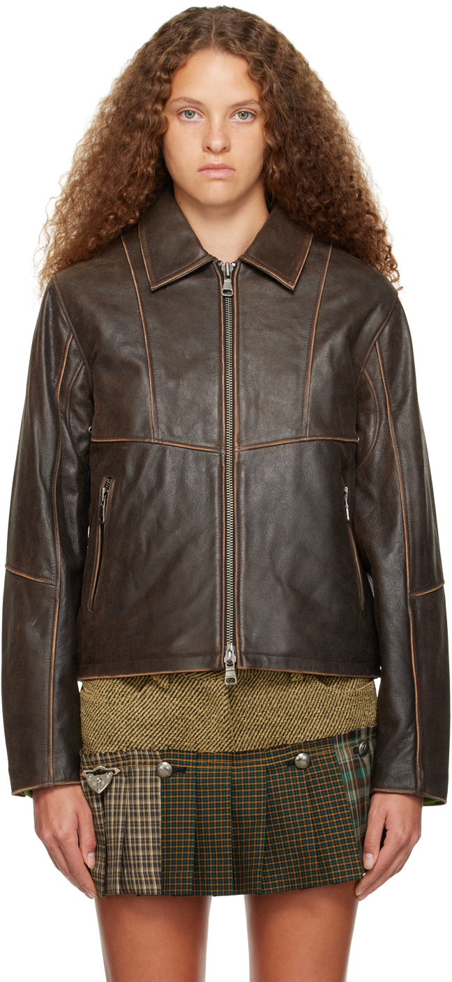 Andersson Bell Western-style Leather Shirt Jacket