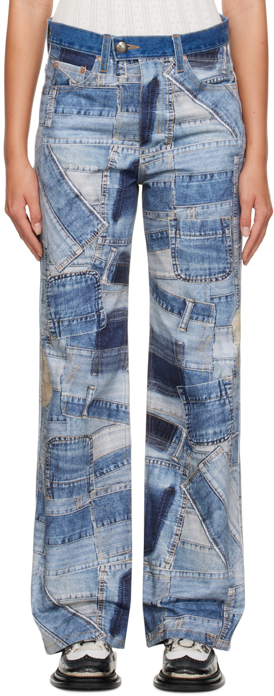 Andersson Bell Blue Patchwork Jeans