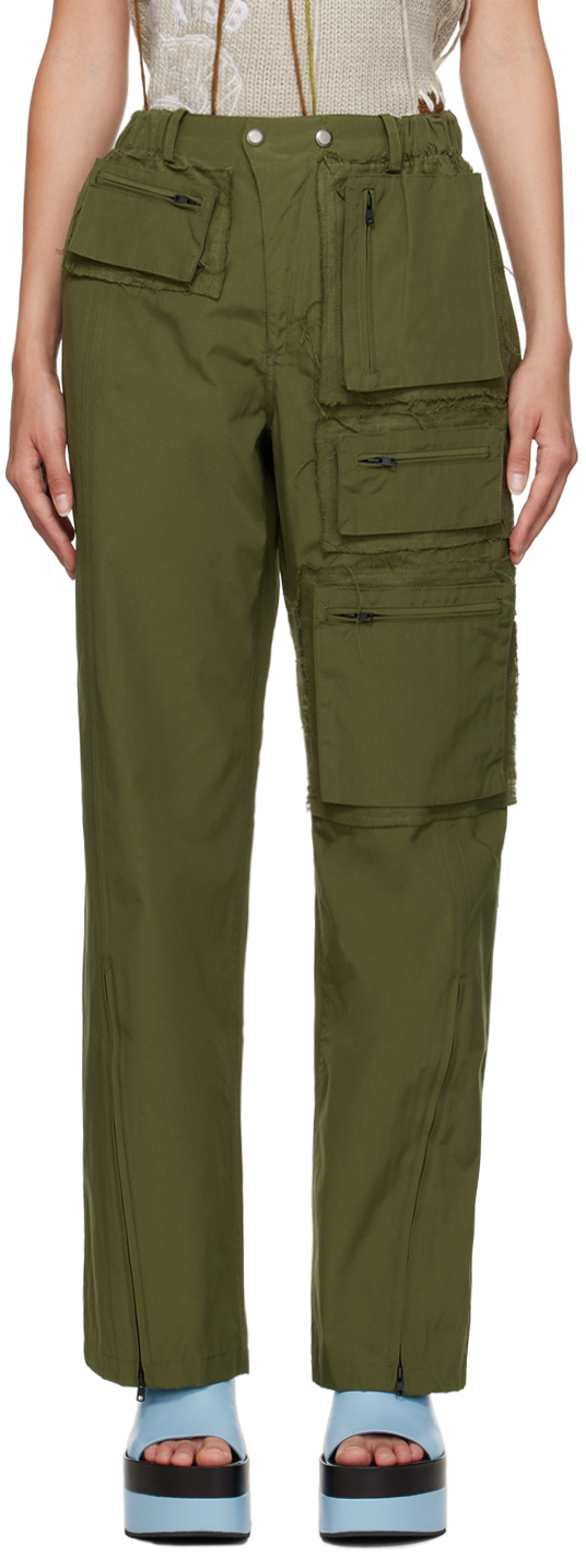 Andersson Bell Khaki Raw Edge Trousers