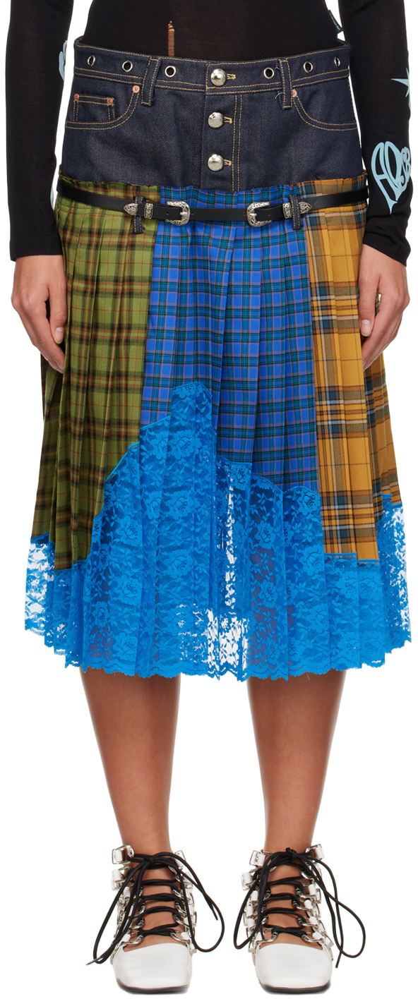 Multicolor Dia Midi Skirt