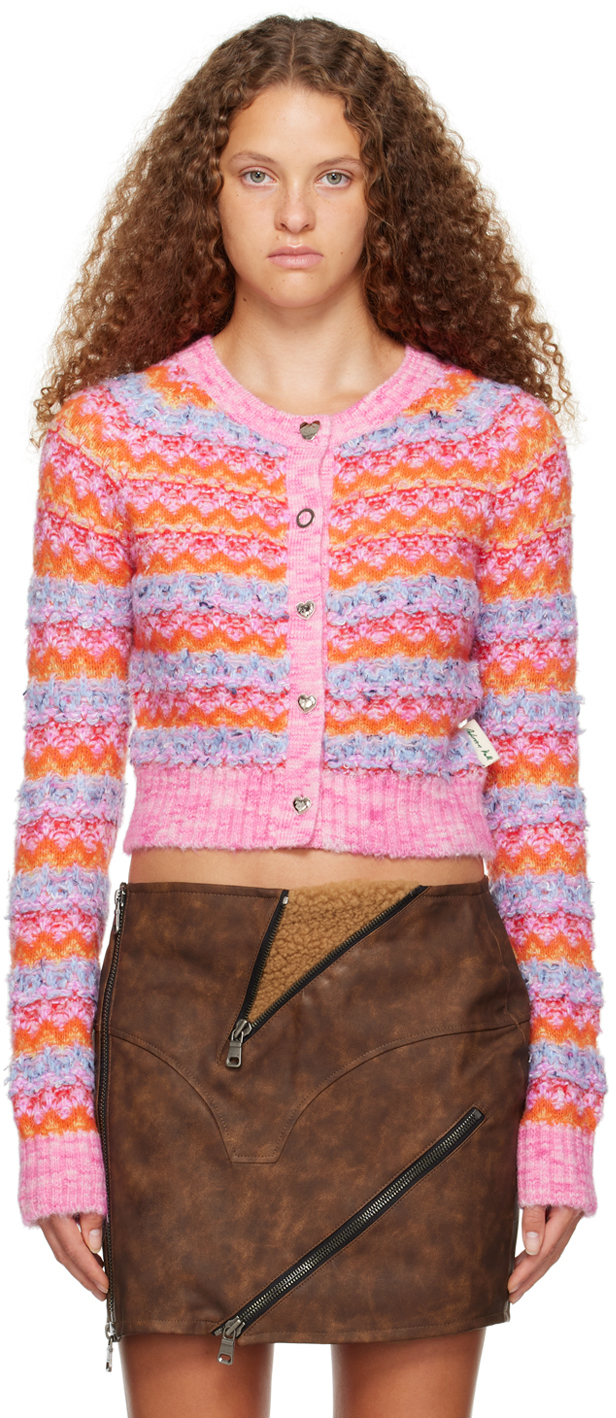 Shop Andersson Bell Pink Poodle Cardigan In Multi Pink