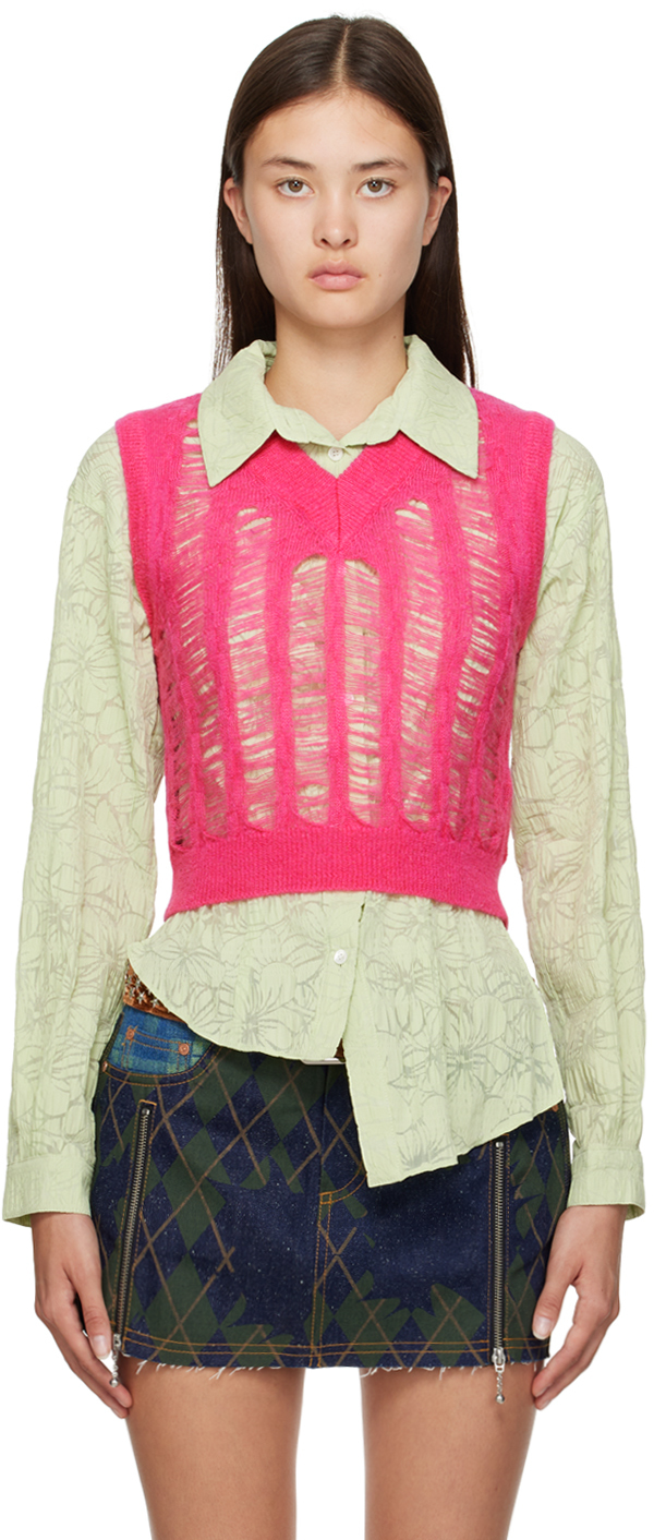 Pink Meadow Vest by Andersson Bell on Sale