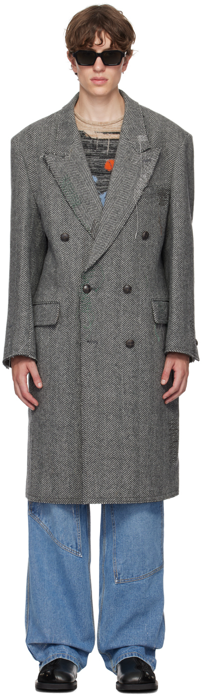 Shop Andersson Bell Gray Moriens Coat In Grey Grey