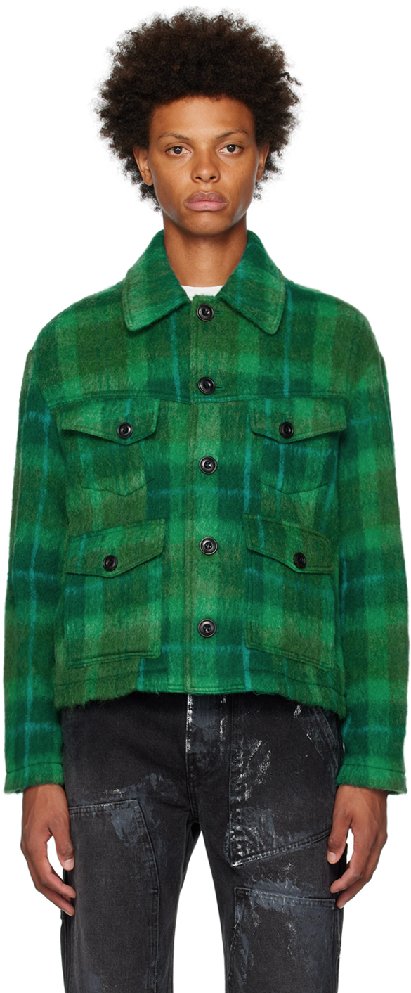 Shop Andersson Bell Green Toulouse Jacket In Gb Green/blue