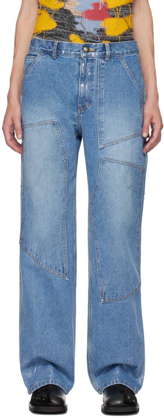 Blue Coated Jeans by Andersson Bell on Sale