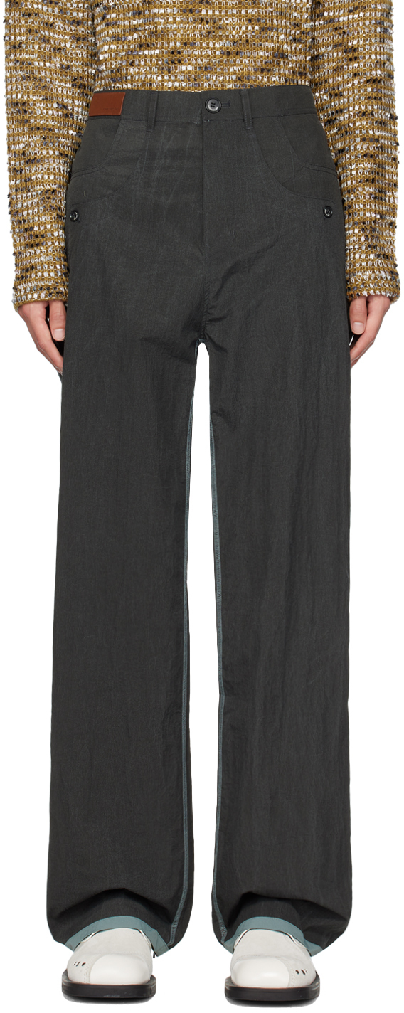 Gray Inside-Out Trousers