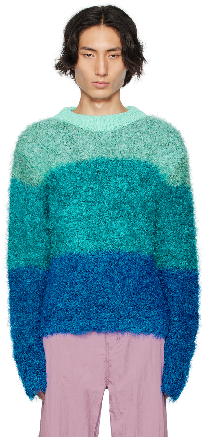 Andersson Bell Blue Striped Sweater In Blue Blue