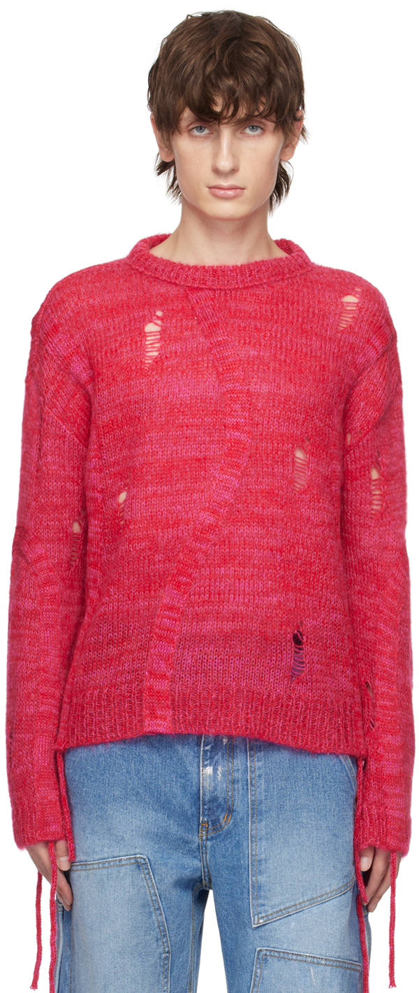 Andersson Bell: Red Colbine Sweater | SSENSE