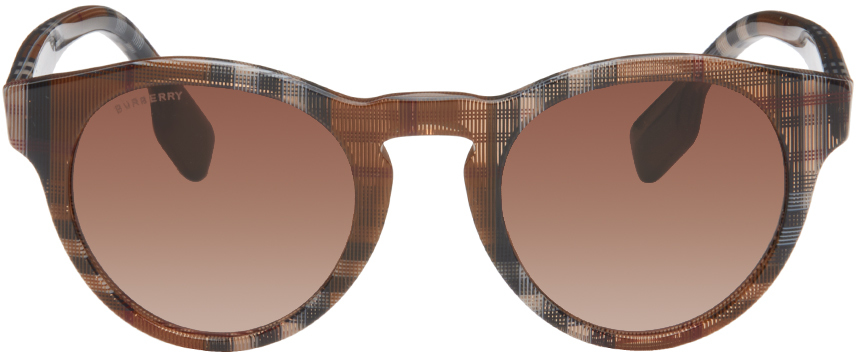 Burberry Brown Round Sunglasses