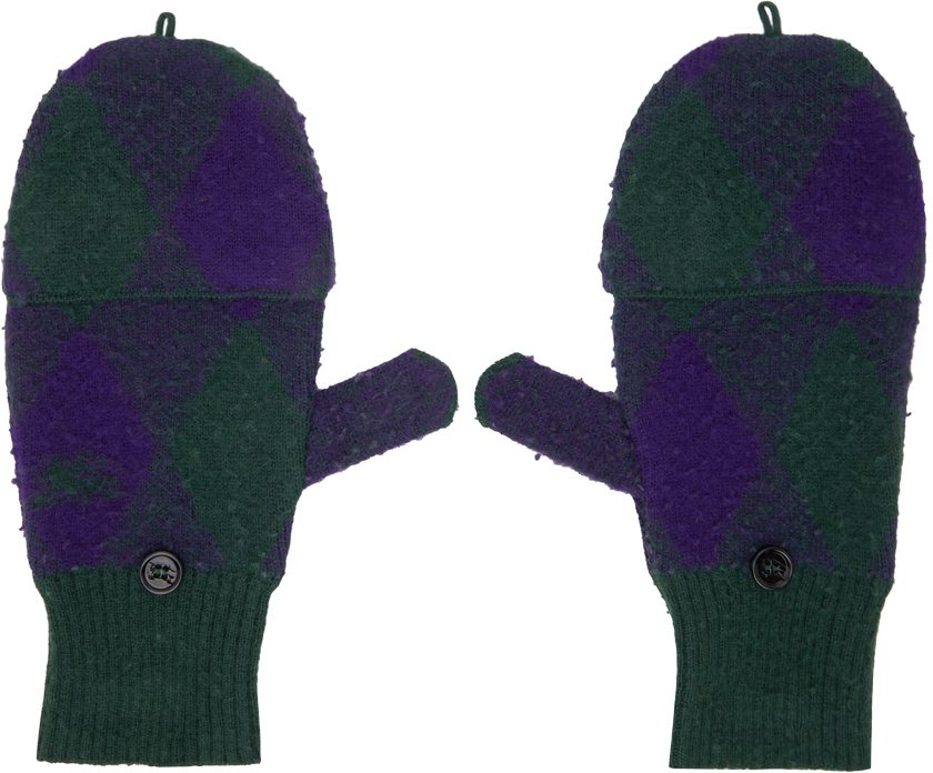 Burberry gloves deals womens purple