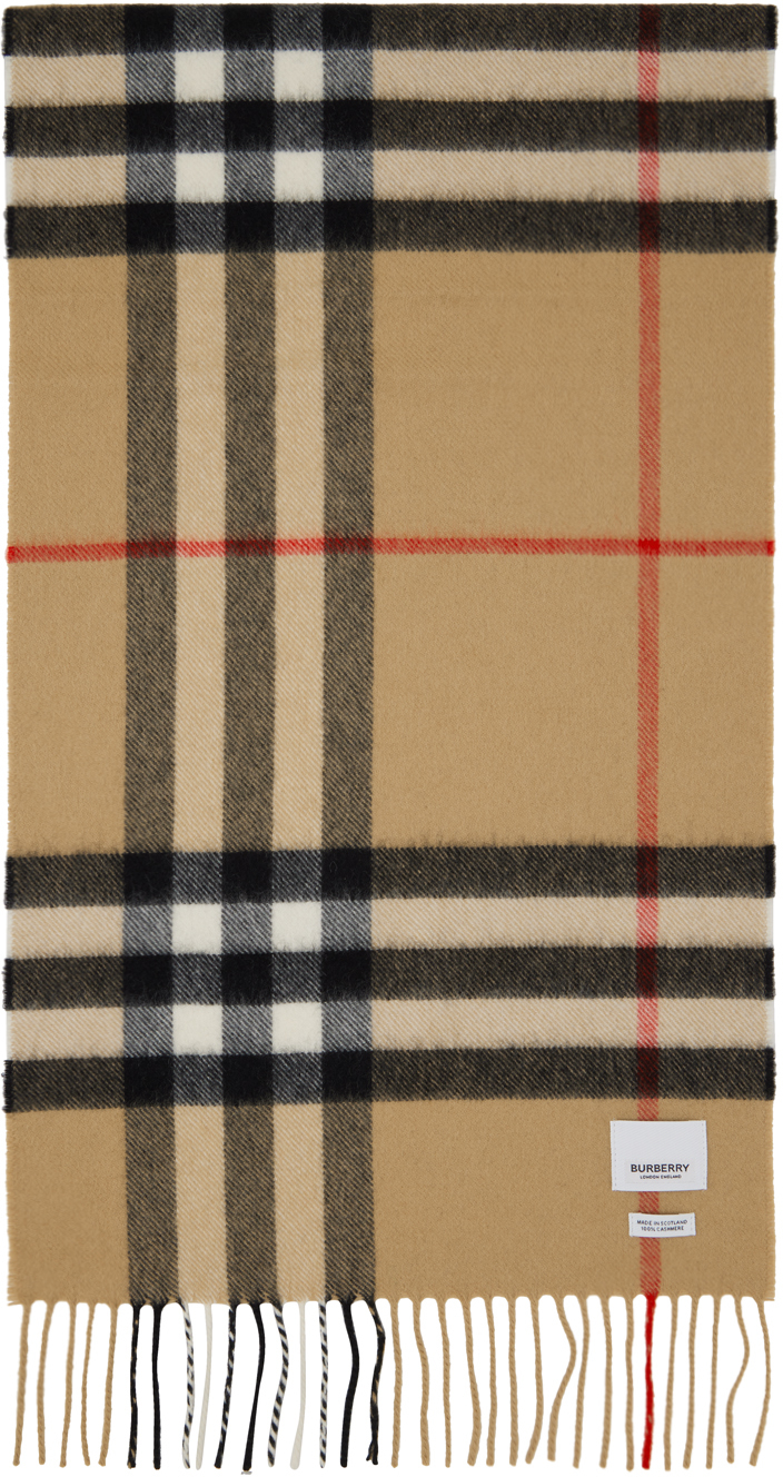 Burberry Beige 'The Burberry Check' Scarf