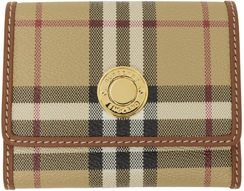 Burberry Beige Small Check Wallet