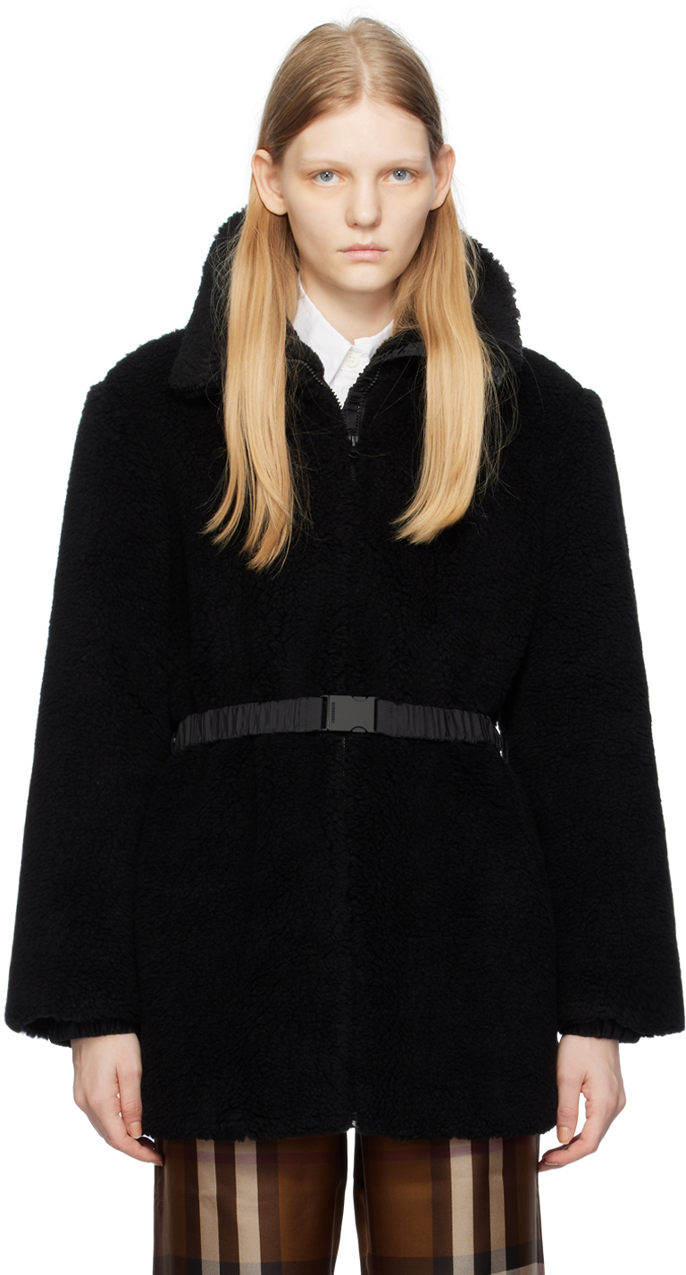 【関税込み】Burberry ブラック Larcon コート Burberryのブラック Larcon コートがセール中