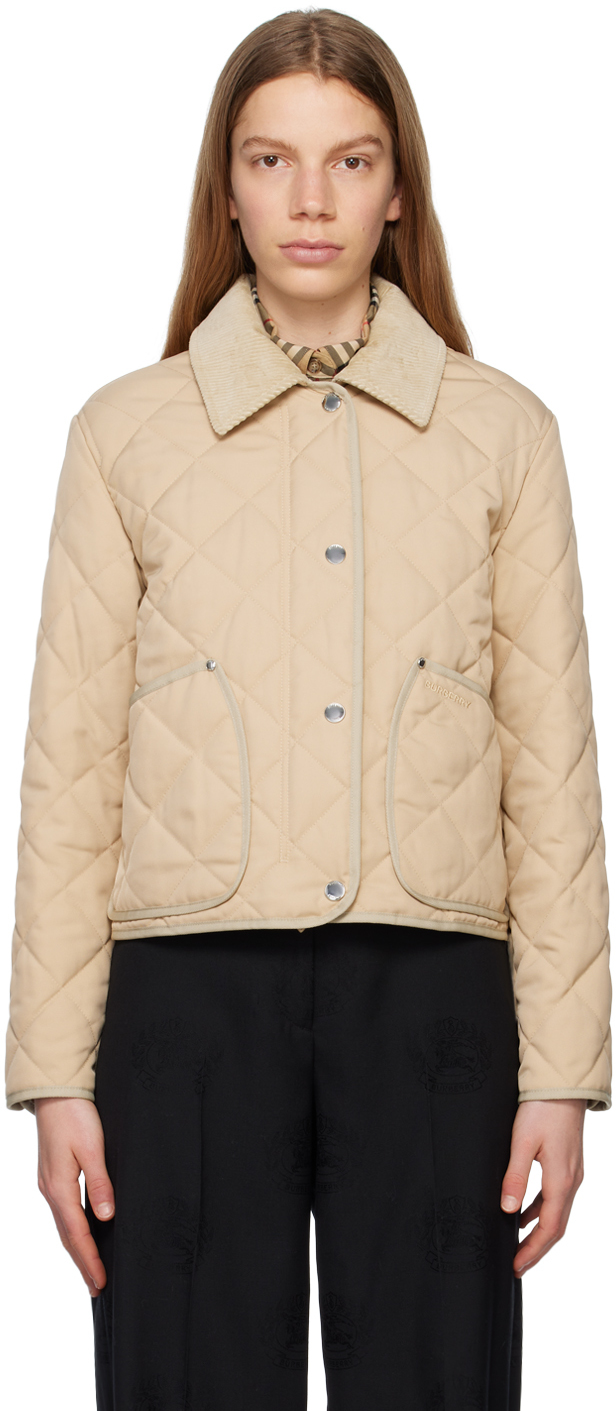 burberry quilted jacket beige