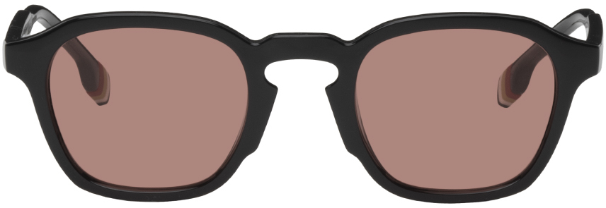 Burberry Black Stripe Square Sunglasses