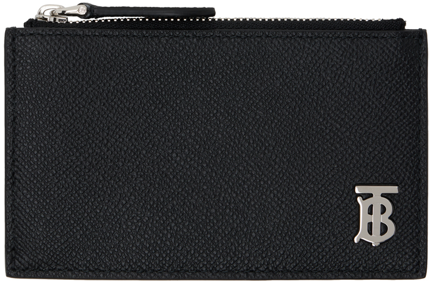 Black TB Zip Card Holder